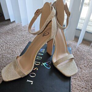 Windsor gold sparkle heels